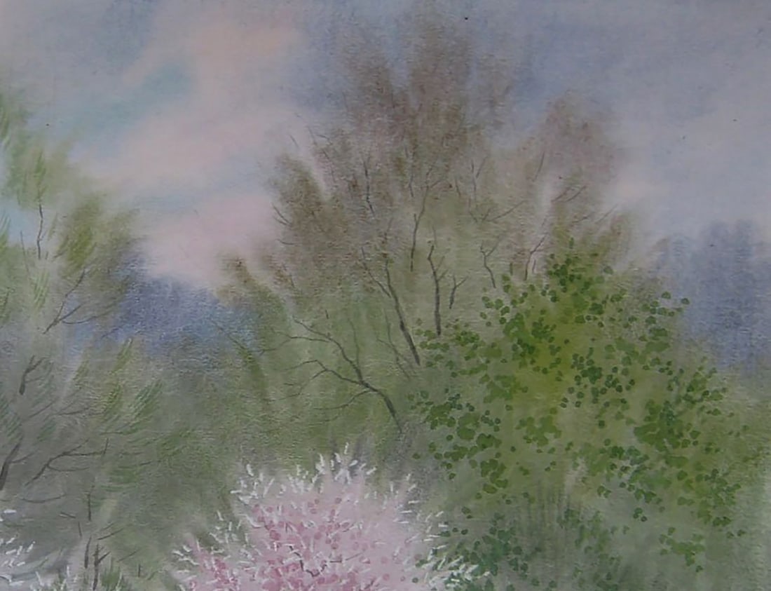 Watercolor painting Blooming spring nature Valery Savenets - 5
