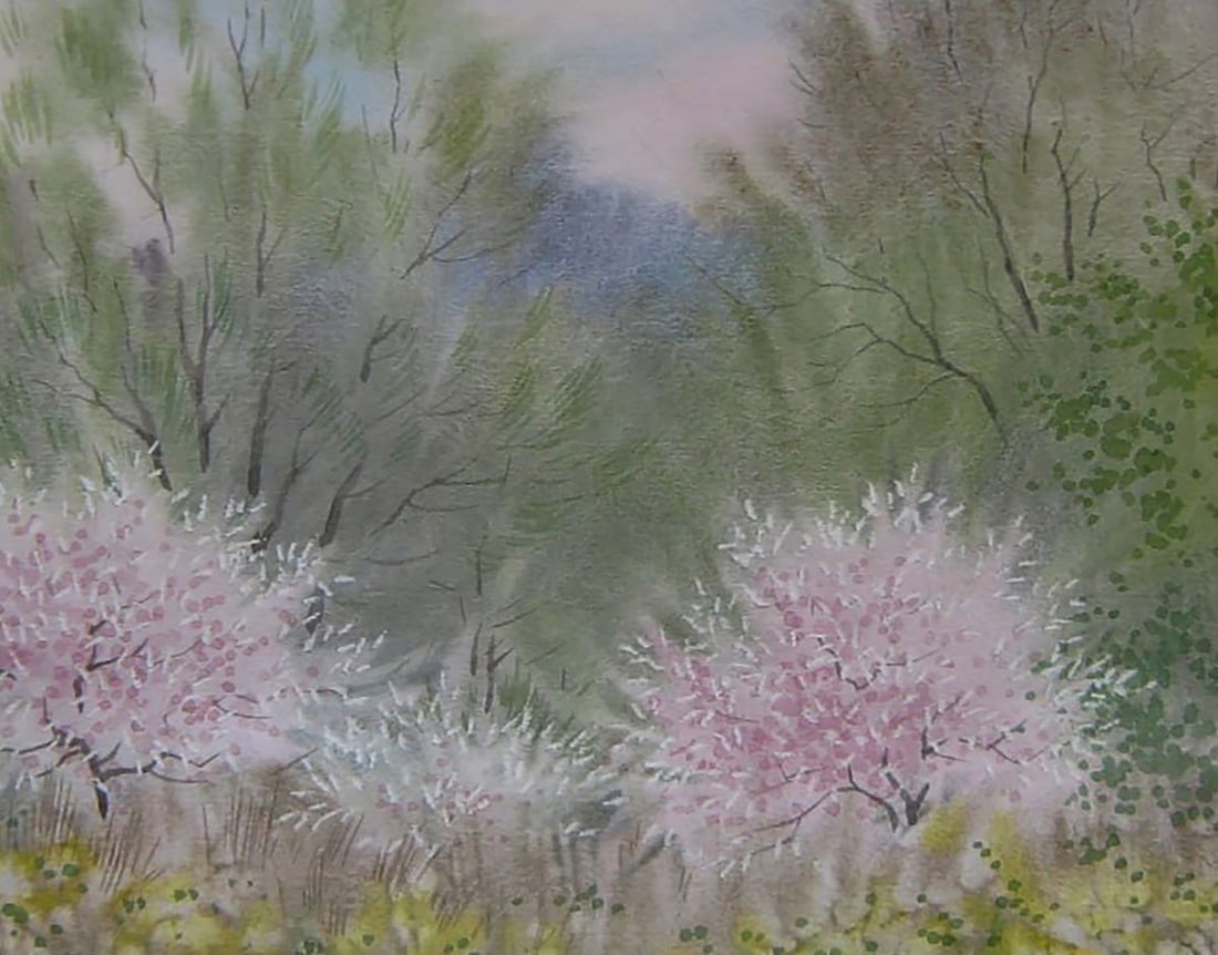 Watercolor painting Blooming spring nature Valery Savenets - 6
