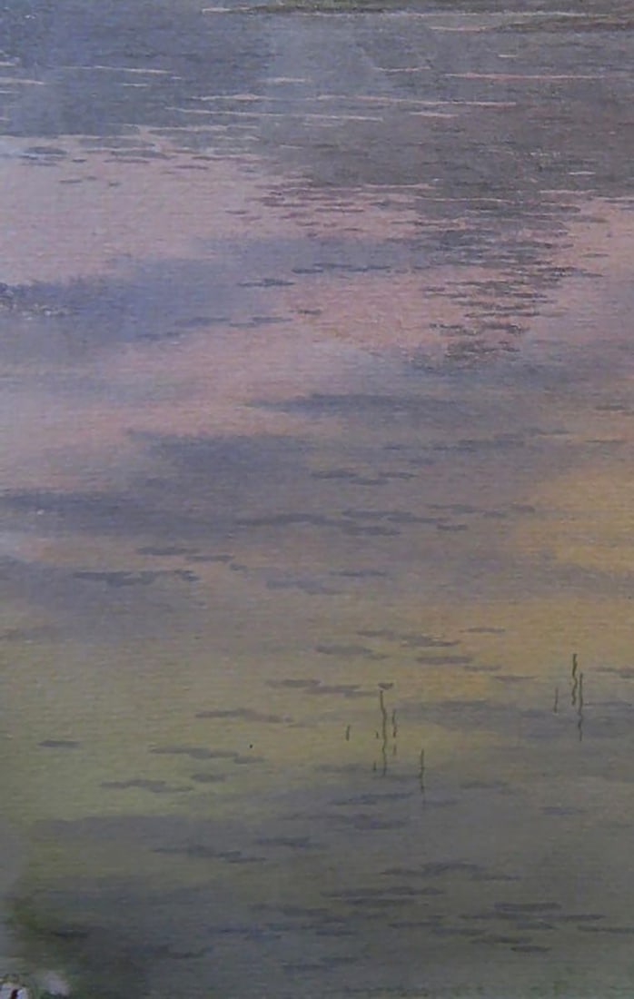 Watercolor painting Morning river Valery Savenets - 3