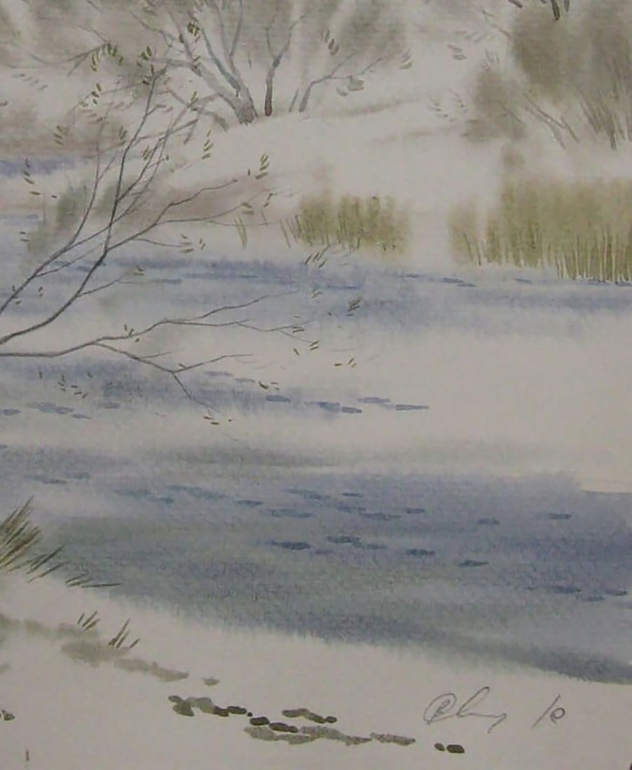 Watercolor painting The end of the winter fairy tale Valery Savenets - 2