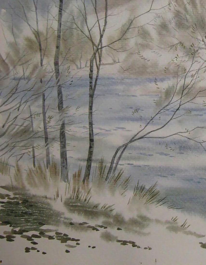 Watercolor painting The end of the winter fairy tale Valery Savenets - 3