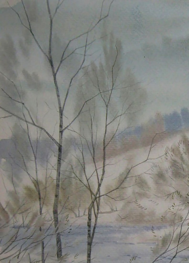 Watercolor painting The end of the winter fairy tale Valery Savenets - 4