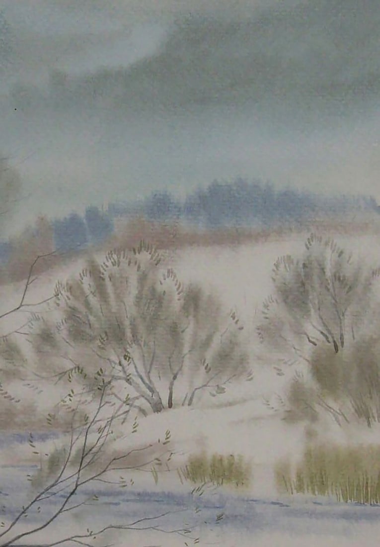 Watercolor painting The end of the winter fairy tale Valery Savenets - 5