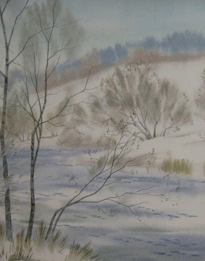 Watercolor painting The end of the winter fairy tale Valery Savenets - 6