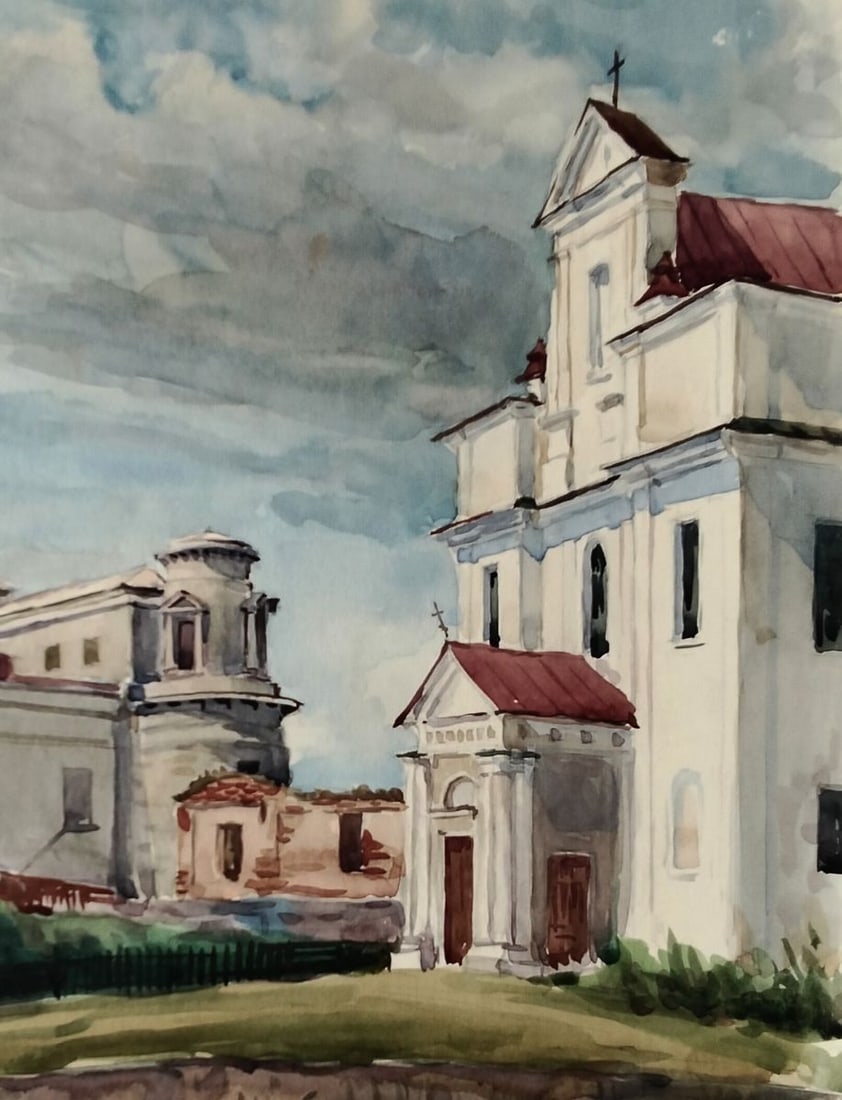 Watercolor painting Memory of stone and prayer Vitaly Duhnevich - 3