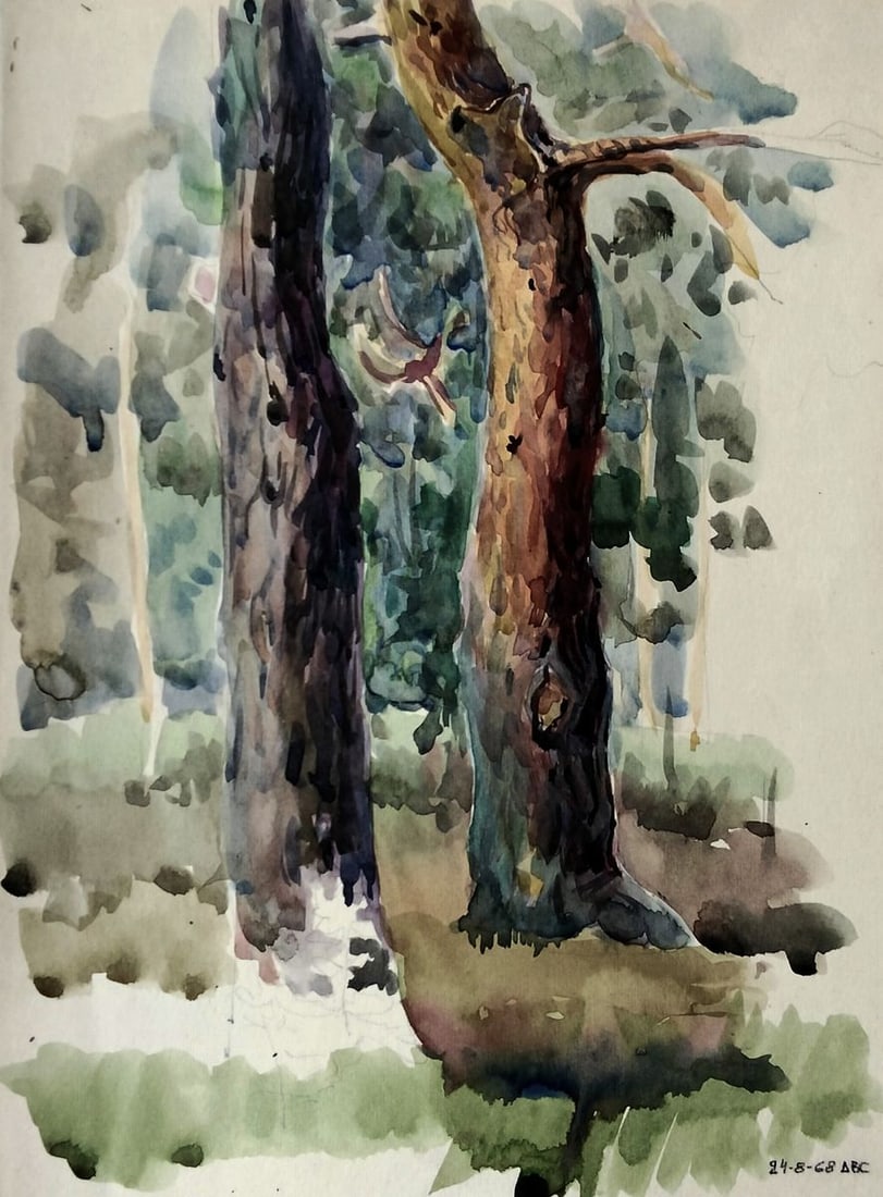 Watercolor painting The keeper of green stories Vitaly Duhnevich: Title: Watercolor painting The keeper of green stories Vitaly Duhnevich Description: NoDuhn 87 *** ABoUT THIS PAINTING *** * TITLE: "The keeper of green stories" * ARTISTS: Vitaly Duhnevich * SIZE: 20