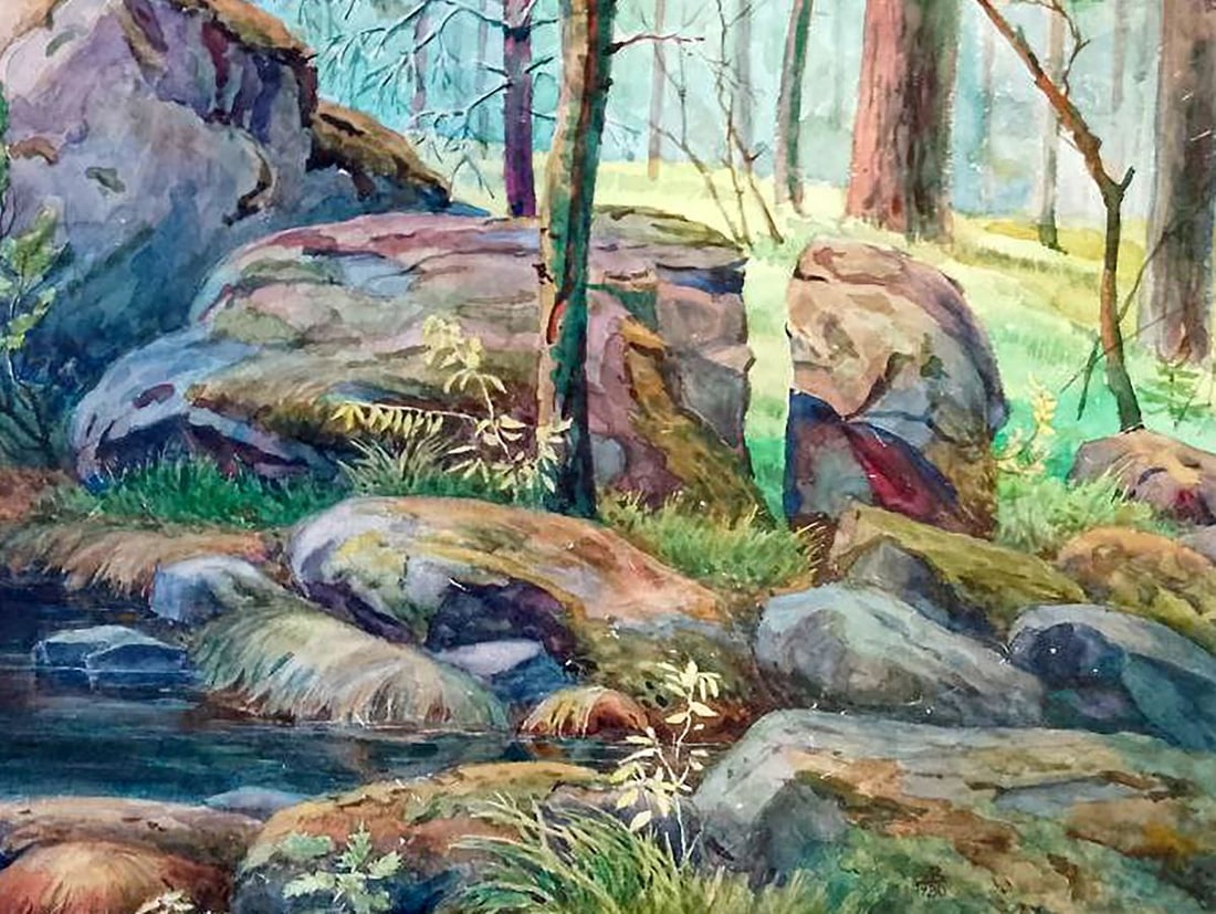 Watercolor painting In a forest fairy tale Vitaly Duhnevich - 5