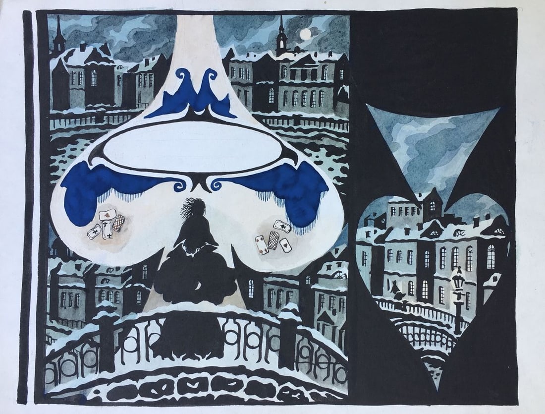 Watercolor painting Series of paintings "Card Story" Alexander Arkadievich Litvinov: Title: Watercolor painting Series of paintings "Card Story" Alexander Arkadievich Litvinov Description: No1417AAA *** ABOUT THIS PAINTING *** * TITLE: "Series of paintings "Card Story" " * ARTISTS: Al