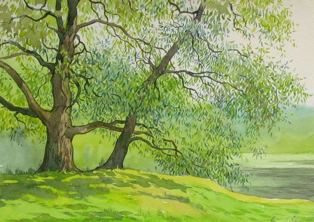 Watercolor painting In the summer forest Kalebets Valery: Title: Watercolor painting In the summer forest Kalebets Valery Description: NoSav 145 *** ABOUT THIS PAINTING *** * TITLE: "In the summer forest" * ARTISTS: Kalebets Valery * SIZE: 18x25 cm/'7.08x9.8