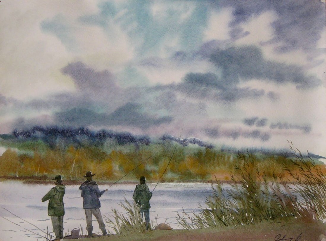 Watercolor painting Bites Kalebets Valery: Title: Watercolor painting Bites Kalebets Valery Description: NoSav 169 *** ABOUT THIS PAINTING *** * TITLE: "Bites" * ARTISTS: Kalebets Valery * SIZE: 30x40 cm/'11.81x15.74 inches' * MEDIUM: watercol