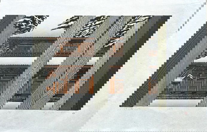 Ray Morimura (B. - 1948): Moon And Garden: ARTIST/TITLE:Ray Morimura (B. - 1948): Moon And GardenDate:2010Medium:Woodblock PrintEdition:Limited Edition #32/70Condition:The print is in excellent, never framed condition. It is signed and sealed