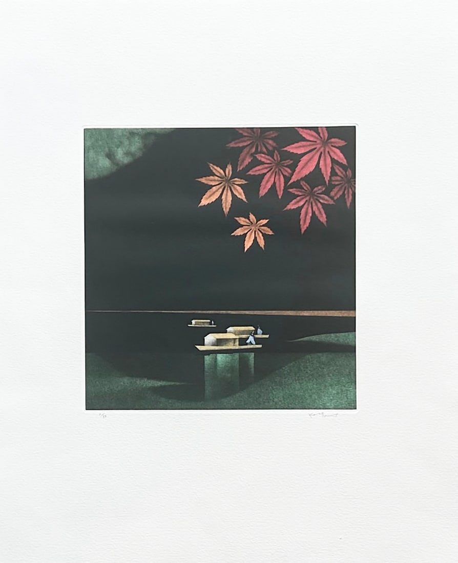 Kaoru Saito (1931 - 2021): Agemaki: Artist/Title:Kaoru Saito (1931 - 2021): AgemakiDate:Medium:MezzotintEdition:Limited Edition #8/85Size:The print image measures 8 1/2 X 8 73/4 inches plus marginsCondition:The print is in excellent,