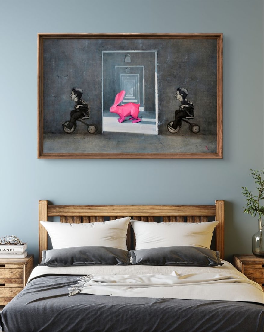 Oil painting Rabbit in the maze Oleg Kateryniuk - 2