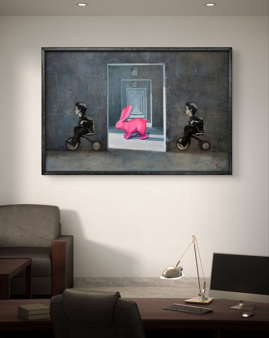 Oil painting Rabbit in the maze Oleg Kateryniuk - 3