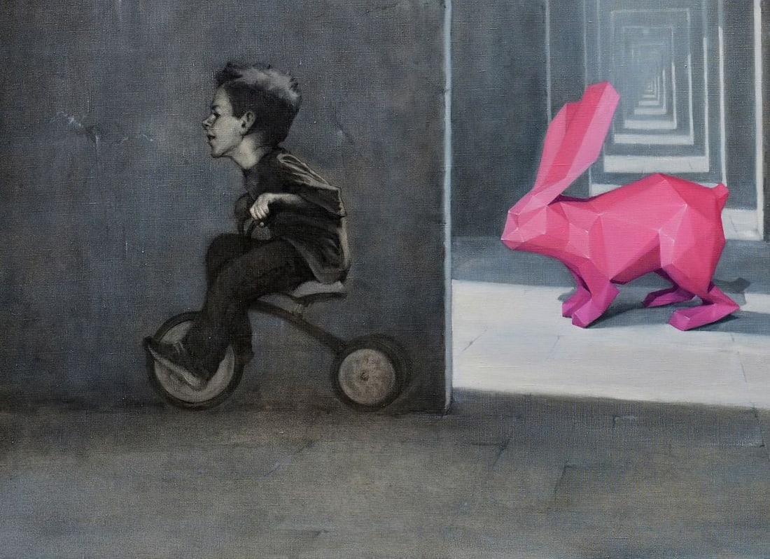 Oil painting Rabbit in the maze Oleg Kateryniuk - 5