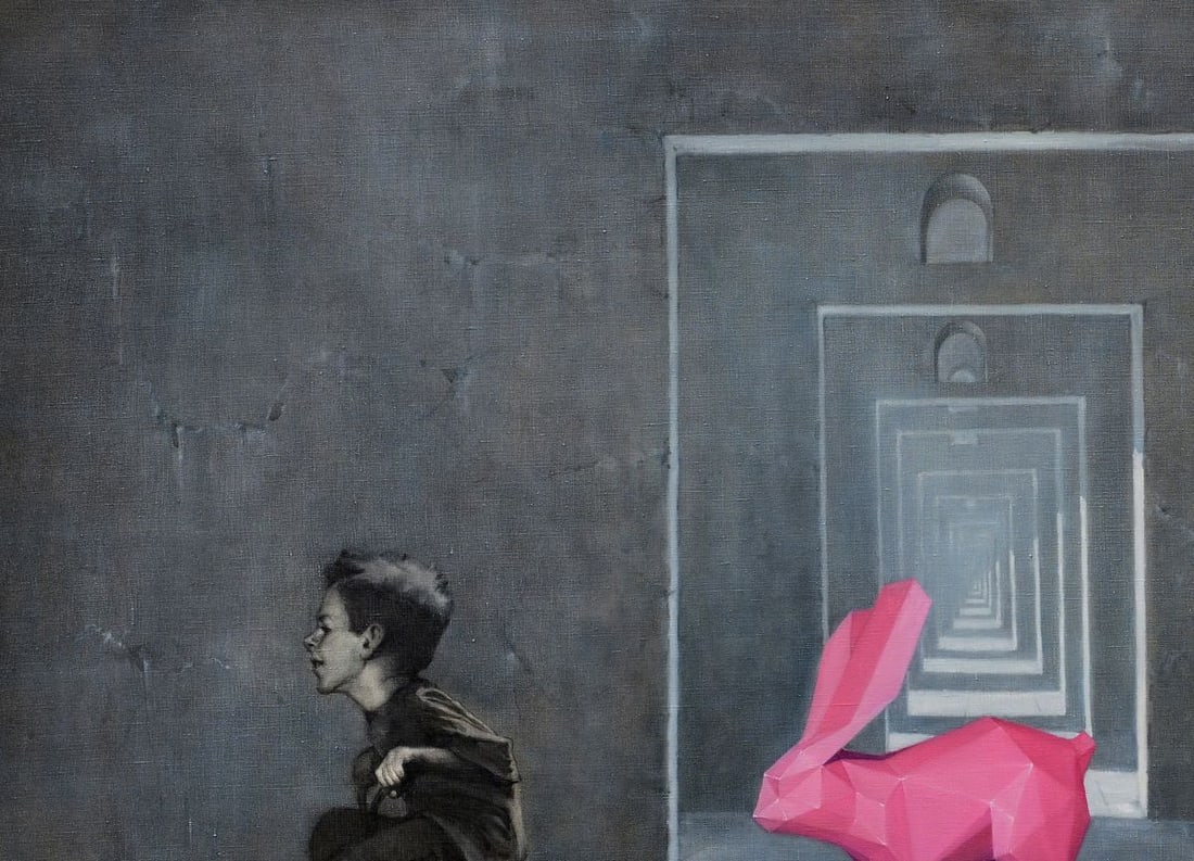 Oil painting Rabbit in the maze Oleg Kateryniuk - 6