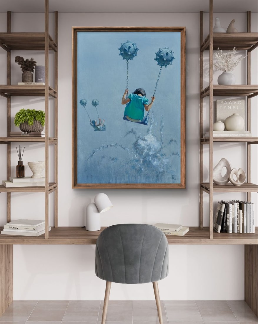 Oil painting Aerial skating Oleg Kateryniuk - 3