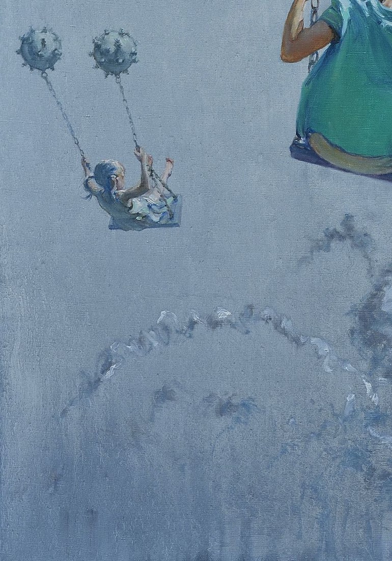 Oil painting Aerial skating Oleg Kateryniuk - 5