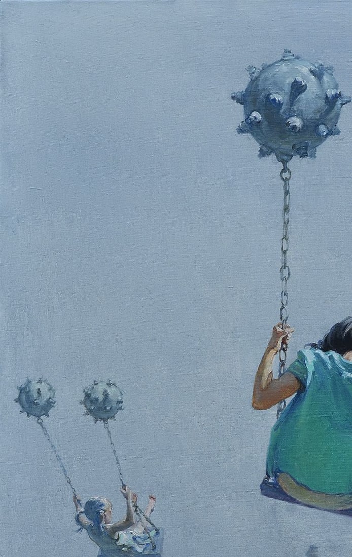 Oil painting Aerial skating Oleg Kateryniuk - 6