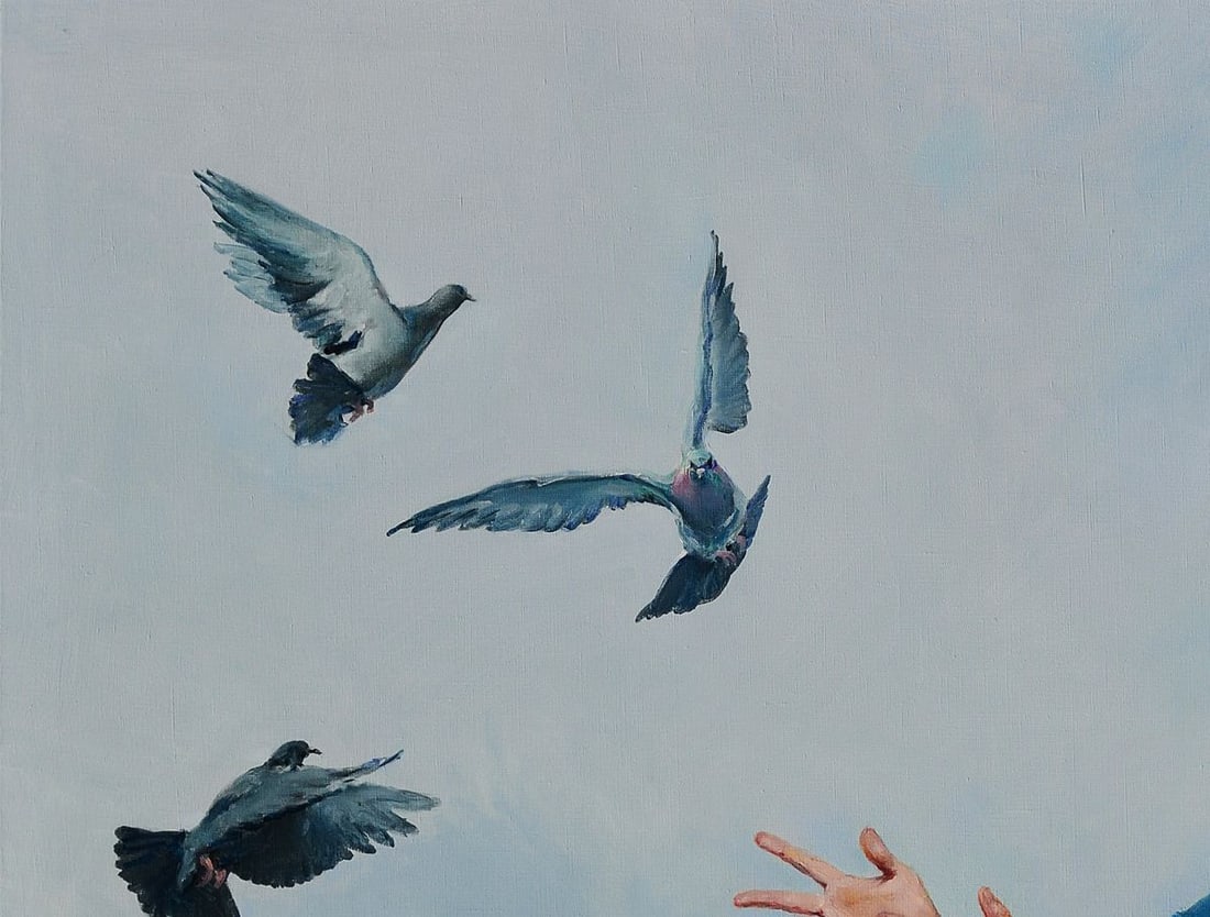 Oil painting So scare a dove Oleg Kateryniuk - 6