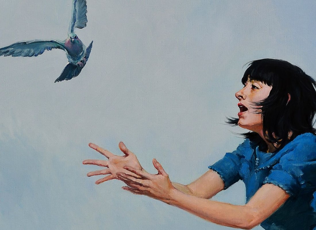 Oil painting So scare a dove Oleg Kateryniuk - 8