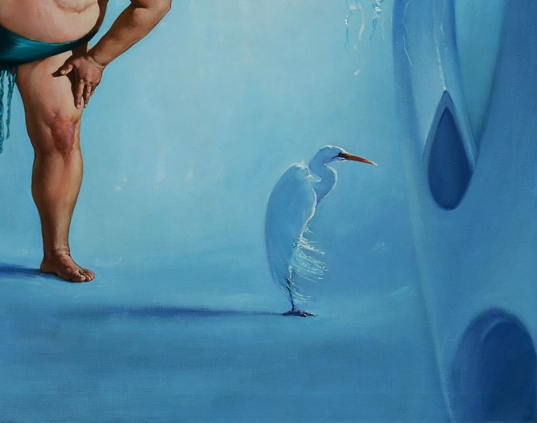 Oil painting White rhinoceros Oleg Kateryniuk - 4