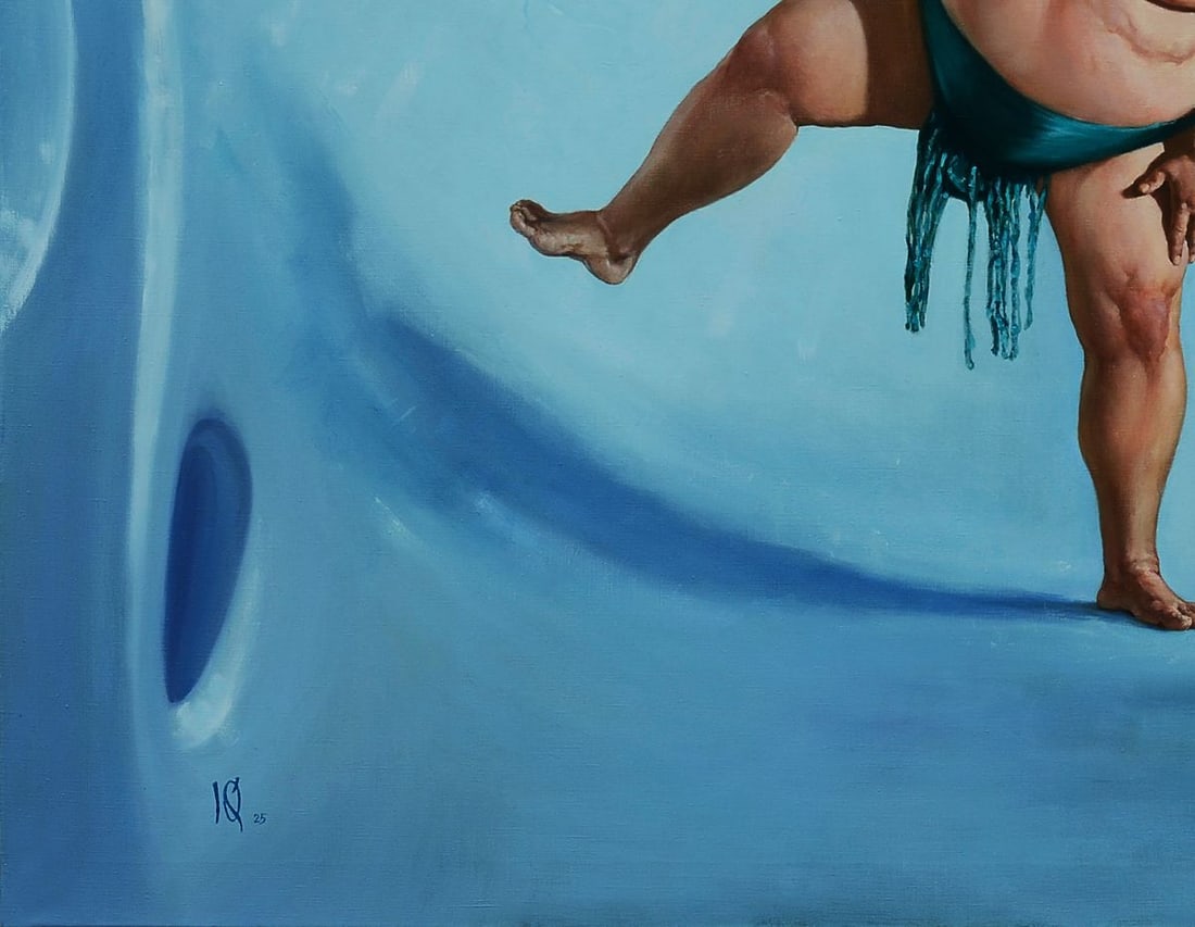 Oil painting White rhinoceros Oleg Kateryniuk - 5