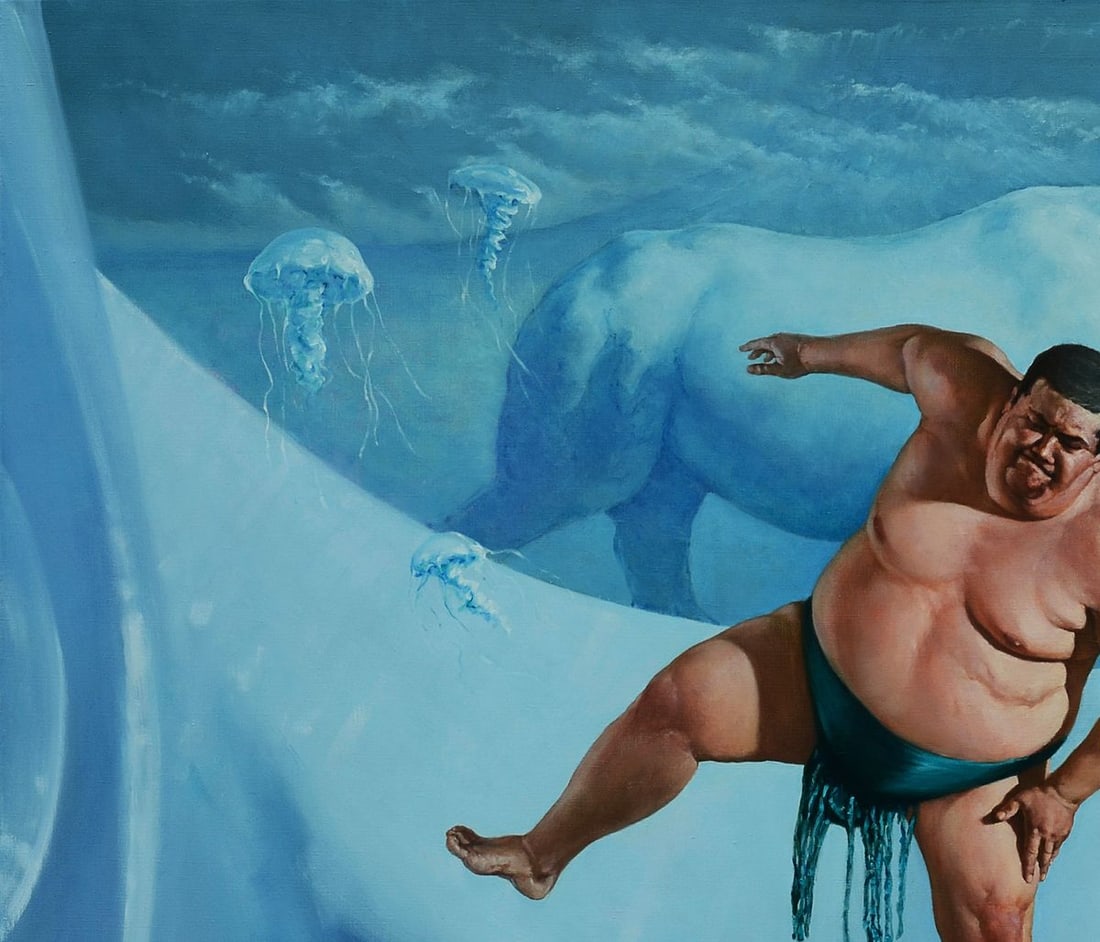 Oil painting White rhinoceros Oleg Kateryniuk - 6