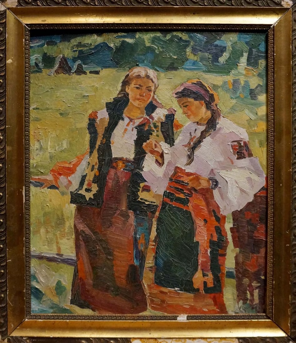 Oil painting Portrait of a girls Russian-Ukrainian artist: Title: Oil painting Portrait of a girls Russian-Ukrainian artist Description: No.Verne 234 *** ABOUT THIS PAINTING *** * TITLE: "Portrait of a girls" * ARTISTS: Russian-Ukrainian artist * SIZE: 48x40