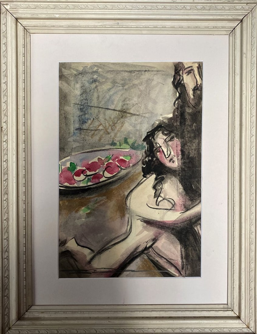 Watercolor painting Pair Valentin Dmytrovych Khrushch: Title: Watercolor painting Pair Valentin Dmytrovych Khrushch Description: No.Verne 345 *** ABOUT THIS PAINTING *** * TITLE: "Pair" * ARTISTS: Valentin Dmytrovych Khrushch * SIZE: 35x45 cm/'13.77x17.71