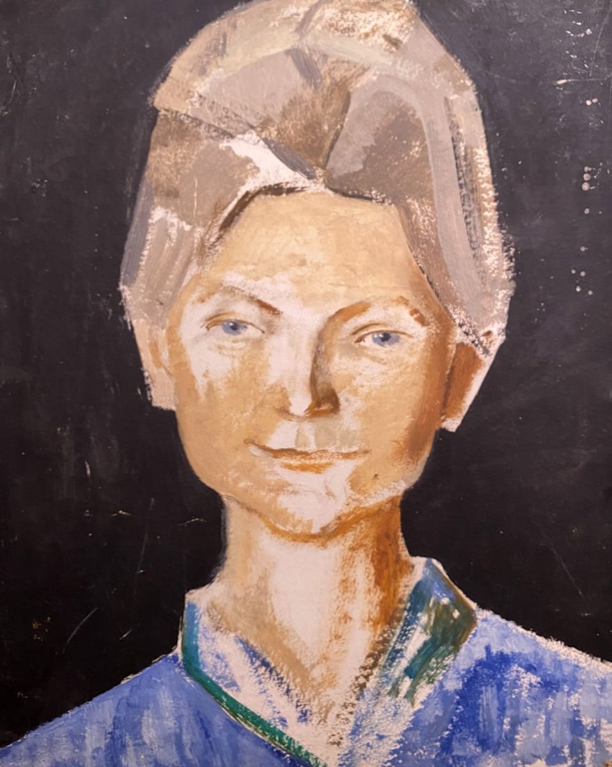 Oil painting Mom's portrait Leonid Stil': Title: Oil painting Mom's portrait Leonid Stil' Description: No.GS 392 *** ABOUT THIS PAINTING *** * TITLE: "Mom's portrait" * ARTISTS: Leonid Stil' * SIZE: 50x40 cm/'19.68x15.74 inches' * MEDIUM: oil