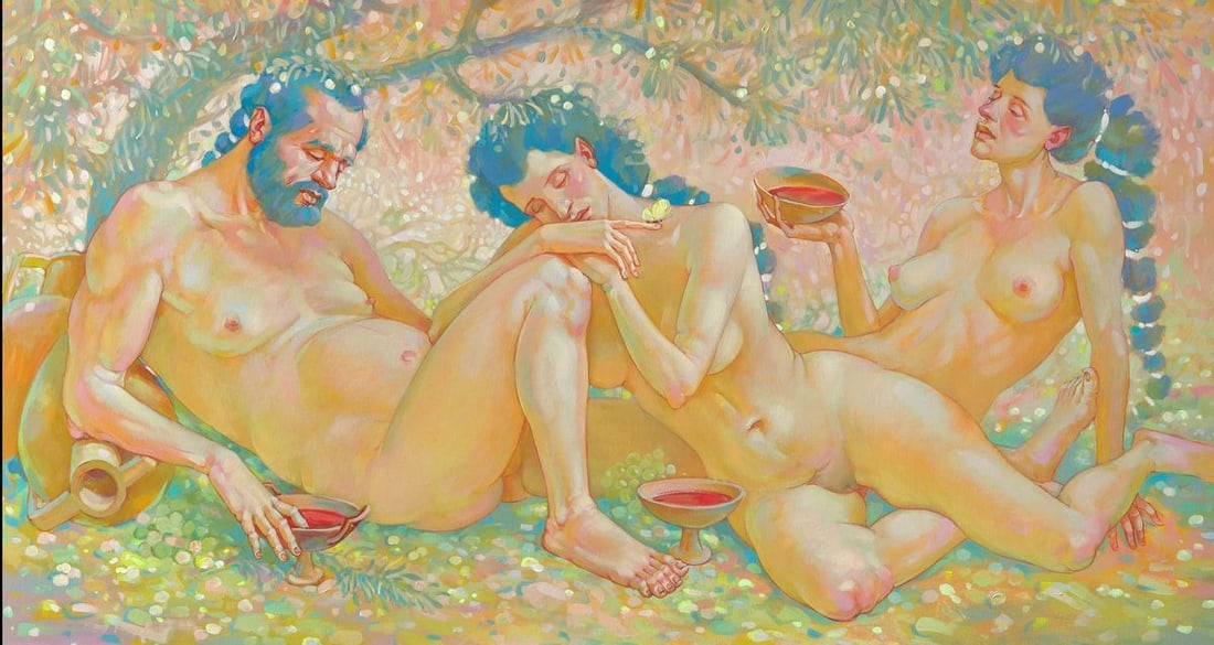 Acrylic painting In harmony Nicolay Vydcovsky: Title: Acrylic painting In harmony Nicolay Vydcovsky Description: No.Bytk 52 *** ABOUT THIS PAINTING *** * TITLE: "In harmony" * ARTISTS: Nicolay Vydcovsky * SIZE: 70x130 cm/'27.55x51.18 inches' *