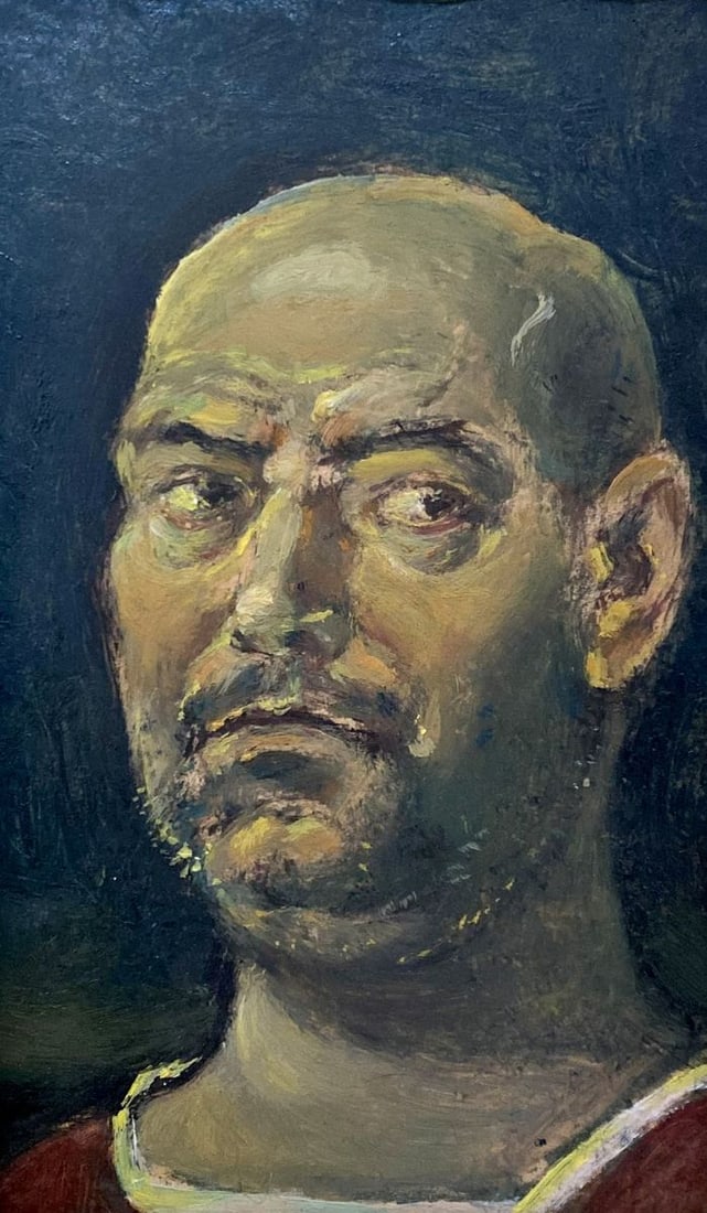 Oil painting Self-portrait Litvinov Oleg Arkad'yevich: Title: Oil painting Self-portrait Litvinov Oleg Arkad'yevich Description: No.Litv 464 *** ABOUT THIS PAINTING *** * TITLE: "Self-portrait" * ARTISTS: Litvinov Oleg Arkad'yevich * SIZE: 10x15 cm/'3.93x