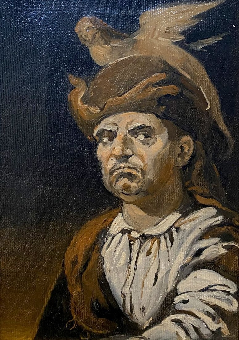 Oil painting Stern look Litvinov Oleg Arkad'yevich: Title: Oil painting Stern look Litvinov Oleg Arkad'yevich Description: No.Litv 470 *** ABOUT THIS PAINTING *** * TITLE: "Stern look" * ARTISTS: Litvinov Oleg Arkad'yevich * SIZE: 12.5x17.5 cm/'4.92x6.