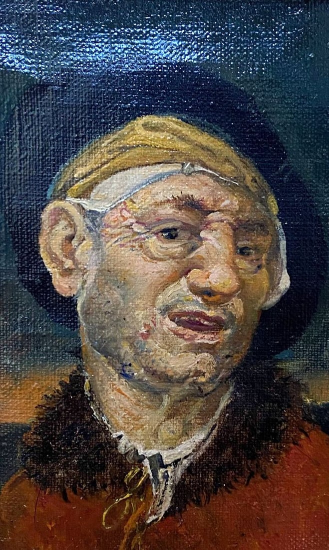 Oil painting Portrait of the Grotesque Litvinov Oleg Arkad'yevich: Title: Oil painting Portrait of the Grotesque Litvinov Oleg Arkad'yevich Description: No.Litv 473 *** ABOUT THIS PAINTING *** * TITLE: "Portrait of the Grotesque" * ARTISTS: Litvinov Oleg Arkad'yevich
