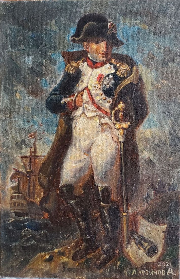 Oil painting Napoleon Litvinov Daniil Olegovich: Title: Oil painting Napoleon Litvinov Daniil Olegovich Description: No.Litv 1019 *** ABOUT THIS PAINTING *** * TITLE: "Napoleon" * ARTISTS: Litvinov Daniil Olegovich * SIZE: 30x20 cm/'11.81x7.87