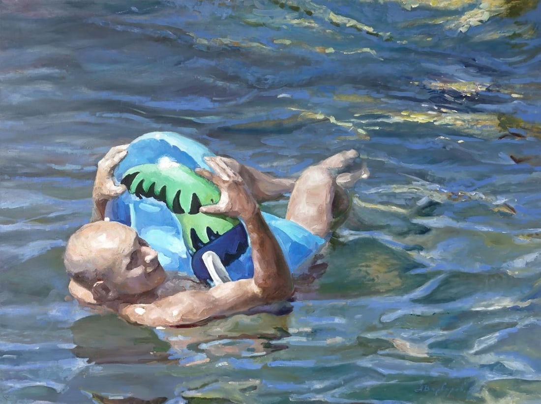 Oil painting Beyond childhood Varvarov Anatoly Viktorovich: Title: Oil painting Beyond childhood Varvarov Anatoly Viktorovich Description: No.Varv 176 *** ABOUT THIS PAINTING *** * TITLE: "Beyond childhood" * ARTISTS: Varvarov Anatoly Viktorovich * SIZE: 105x1