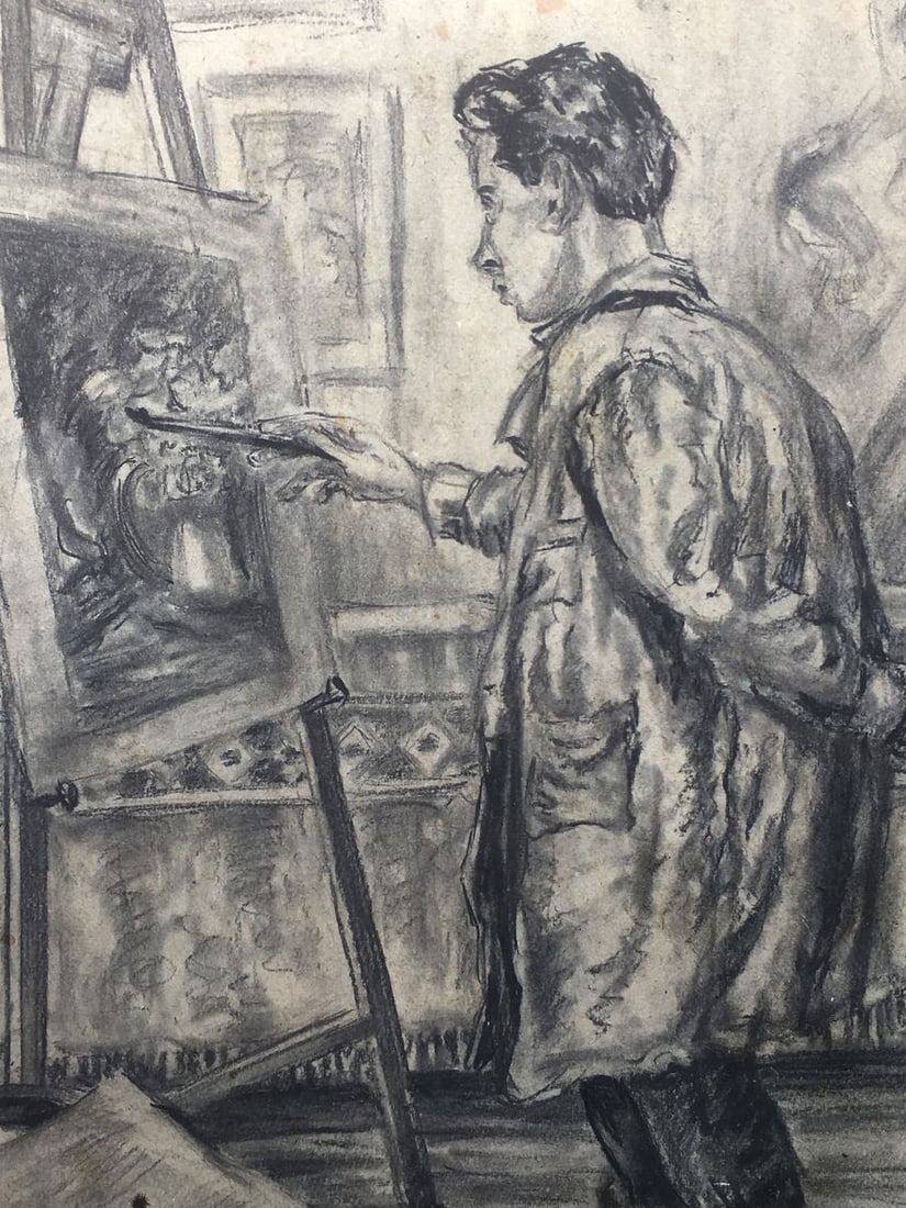 Pencil painting Self portrait Cherkas A.G.: Title: Pencil painting Self portrait Cherkas A.G. Description: No.578 *** ABOUT THIS PAINTING *** * TITLE: "Self portrait" * ARTISTS: Cherkas A.G. * SIZE: 50x42 cm/'19.68x16.53 inches' * MEDIUM: penci