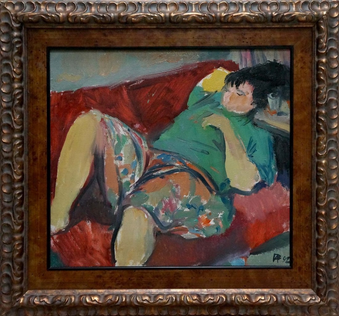 Oil painting Man is resting Garmider Gennady Vasilievich: Title: Oil painting Man is resting Garmider Gennady Vasilievich Description: No.Vern 1474 *** ABOUT THIS PAINTING *** * TITLE: "Man is resting" * ARTISTS: Garmider Gennady Vasilievich * SIZE: 36x39