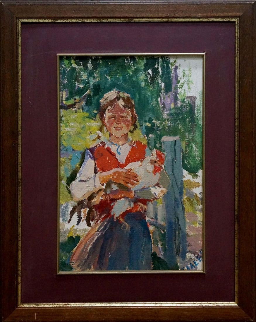 Oil painting Portrait of a girl Taleev Alexander Matveevich: Title: Oil painting Portrait of a girl Taleev Alexander Matveevich Description: No.Vern 1615 *** ABOUT THIS PAINTING *** * TITLE: "Portrait of a girl" * ARTISTS: Taleev Alexander Matveevich * SIZE: 26
