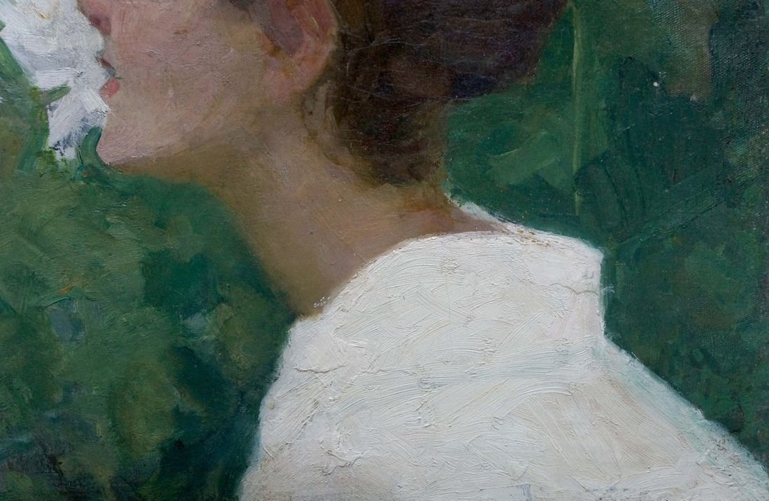 Oil painting In the garden Bozhiy Svyatoslav Mikhailovich - 5