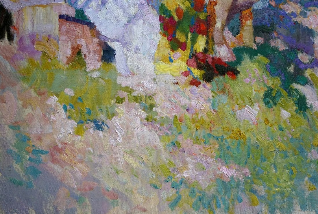 Oil painting Children in the garden Chaus Victor Nikolaevich - 2