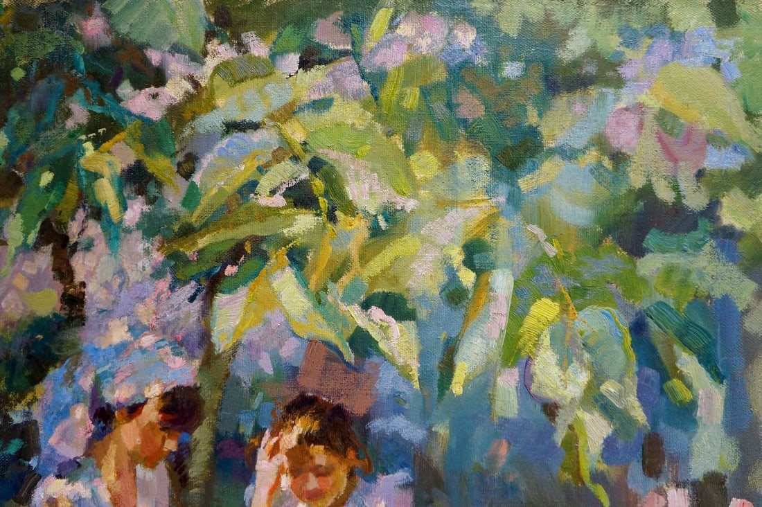 Oil painting Children in the garden Chaus Victor Nikolaevich - 4
