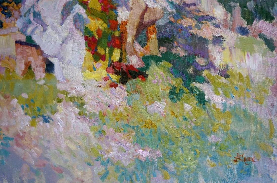 Oil painting Children in the garden Chaus Victor Nikolaevich - 5