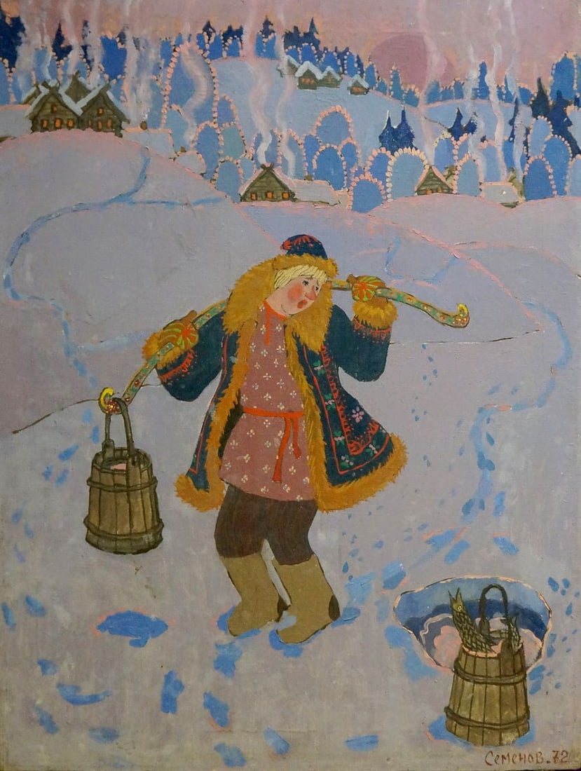 Oil painting Mistress of the water Semenov A.N.: Title: Oil painting Mistress of the water Semenov A.N. Description: No.Vern 703 *** ABOUT THIS PAINTING *** * TITLE: "Mistress of the water" * ARTISTS: Semenov A.N. * SIZE: 60x80 cm/'23.62x31.49