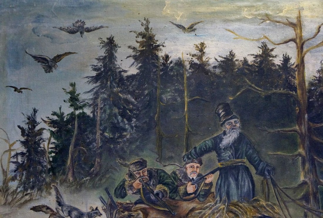 Oil painting On the hunt - 3