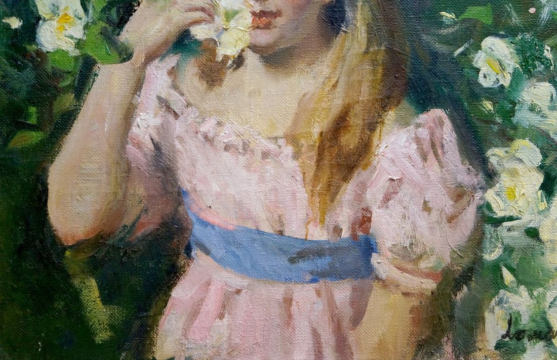 Oil painting Portrait of a girl Lomakin Mikhail Olegovich - 2