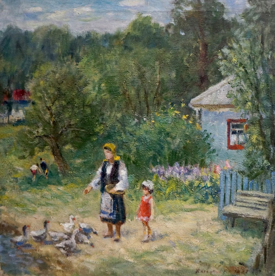 Oil painting Household Zaretsky Victor Ivanovich: Title: Oil painting Household Zaretsky Victor Ivanovich Description: No.Vern 1080 *** ABOUT THIS PAINTING *** * TITLE: "Household" * ARTISTS: Zaretsky Victor Ivanovich * SIZE: 52x52 cm/'20.47x20.47