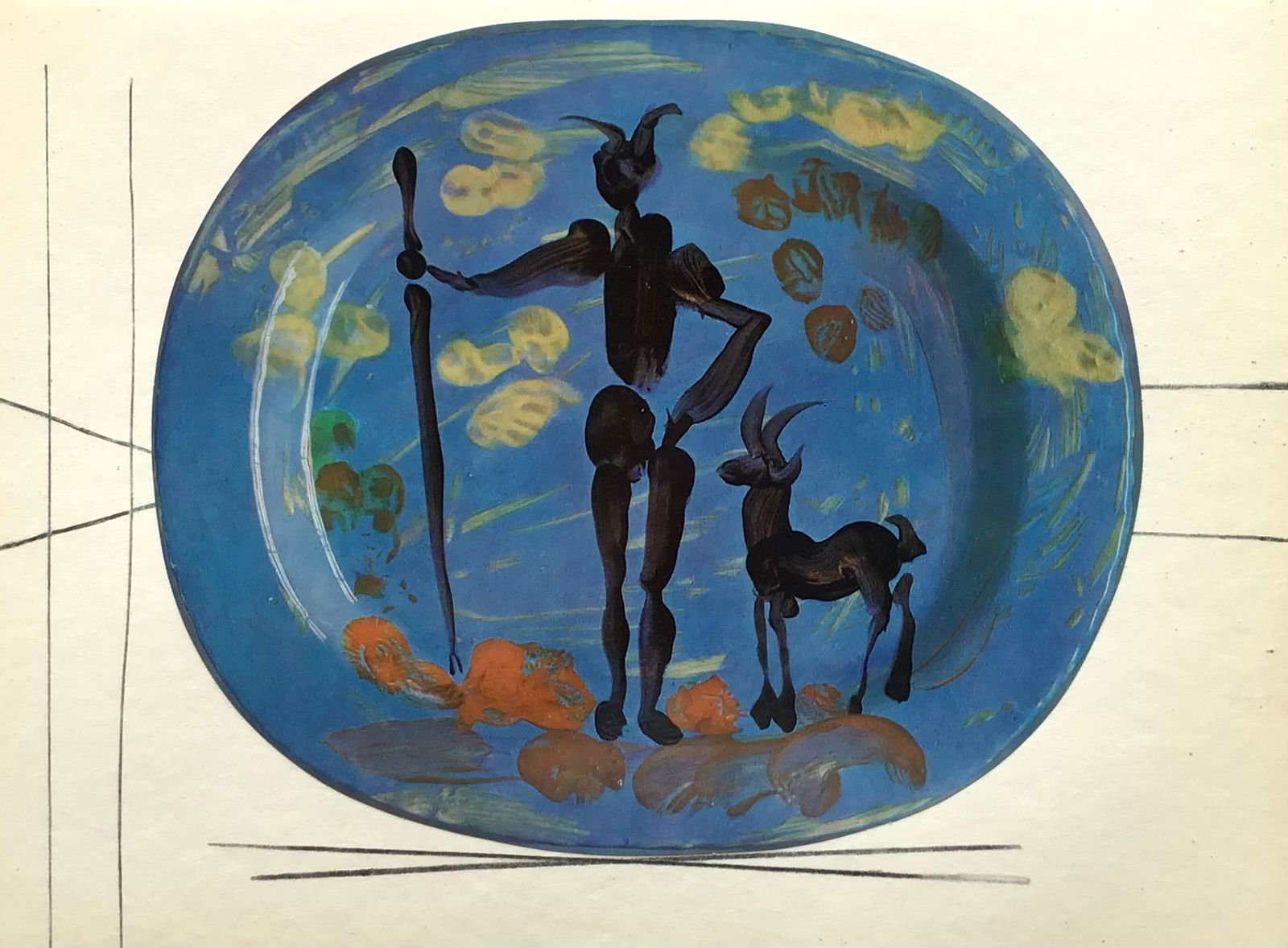 1950 Pablo Picasso Ceramics by Picasso 5: Title: 1950 Pablo Picasso Ceramics by Picasso 5 Description: Country: Spain Title: Ceramics by Picasso 5 Medium: Offset Lithograph Marks: Not signed, not numbered Paper size: Vellum paper 15 x 11