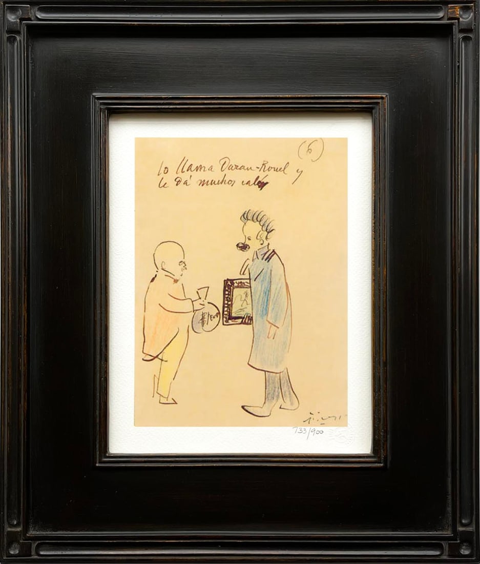 Pablo Picasso Trip To Paris 6 Limited Edition Framed: Title: Pablo Picasso Trip To Paris 6 Limited Edition Framed Description: Country: Spain Title: Trip To Paris 6 Medium: Giclees Marks: Limited Edition numbered, not signed Paper: Arches paper 10 x 8 in